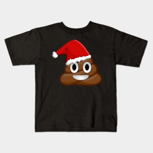 Christmas Poop Emoji Kids T-Shirt